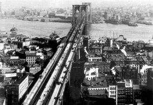 historic image of brooklyn bridge 