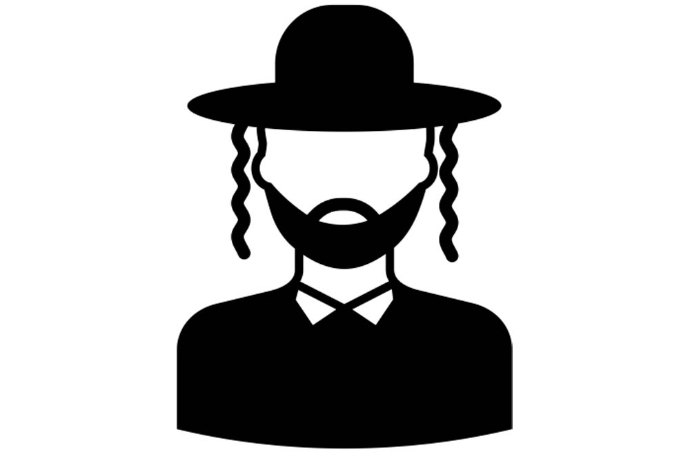 icon of a hasidic jewish man