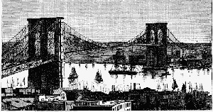 historic image of brooklyn bridge