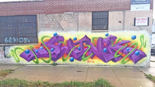 graffiti piece on wall