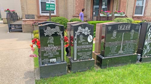 gravestones in cemetery